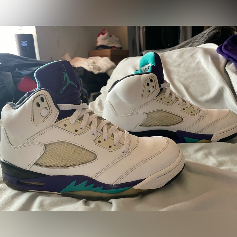 Nike Air Jordan Grape 5 size 10 2012 used - Picture 6 of 14